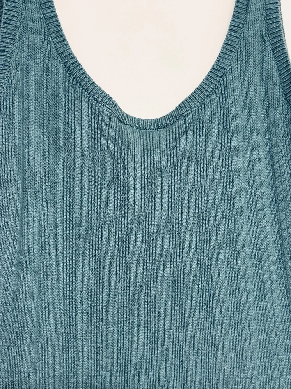 Abercrombie & Fitch Ribbed Knit Maxi Tank Dress Teal S